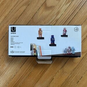 Umbra black small showcase shelves